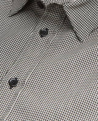The Kooples MEN BLACK WHITE printed shirt with classic collar