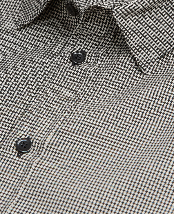 The Kooples H BLACK WHITE printed shirt with classic collar