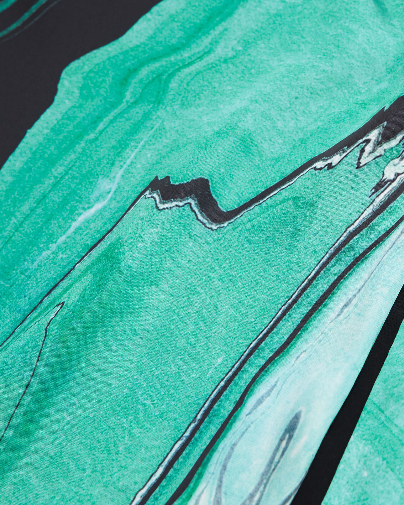 The Kooples DAMEN BLACK / GREEN langes kleid mit print