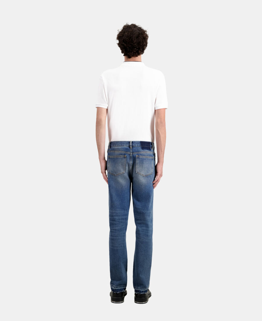 straight blue jeans