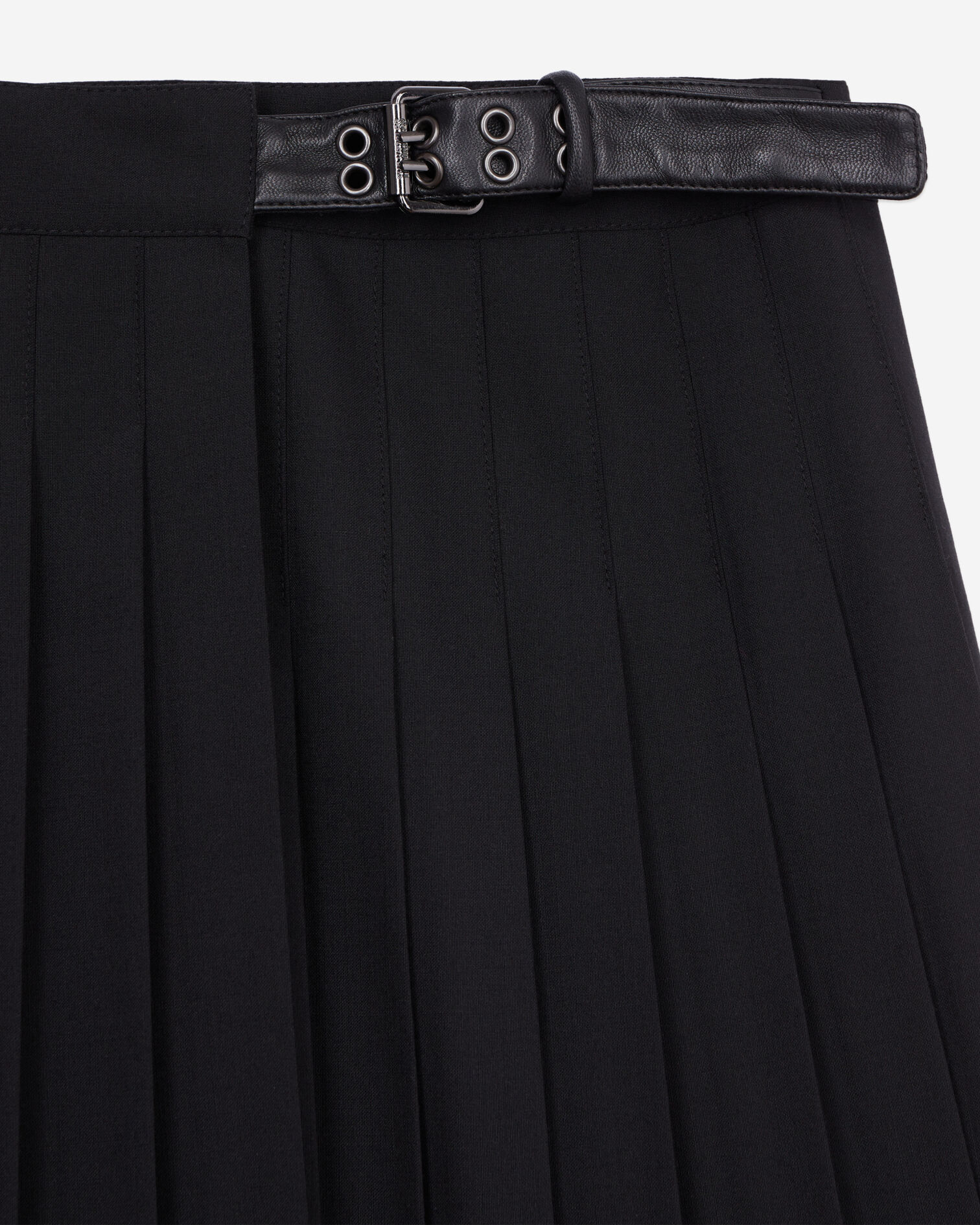 Kurzer schwarzer Faltenrock, BLACK, hi-res image number null
