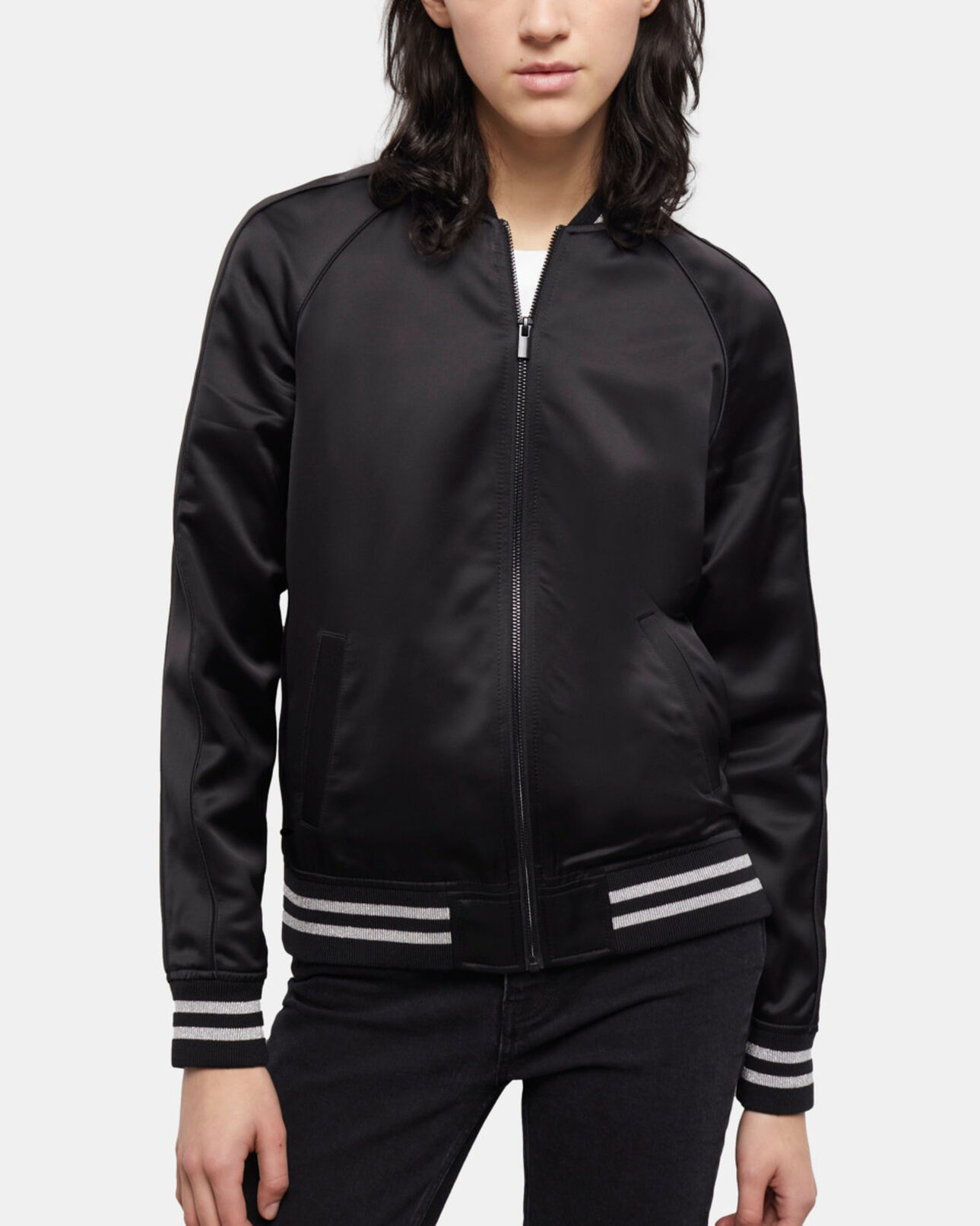 The Kooples FEMME BLACK sweat zippé noir
