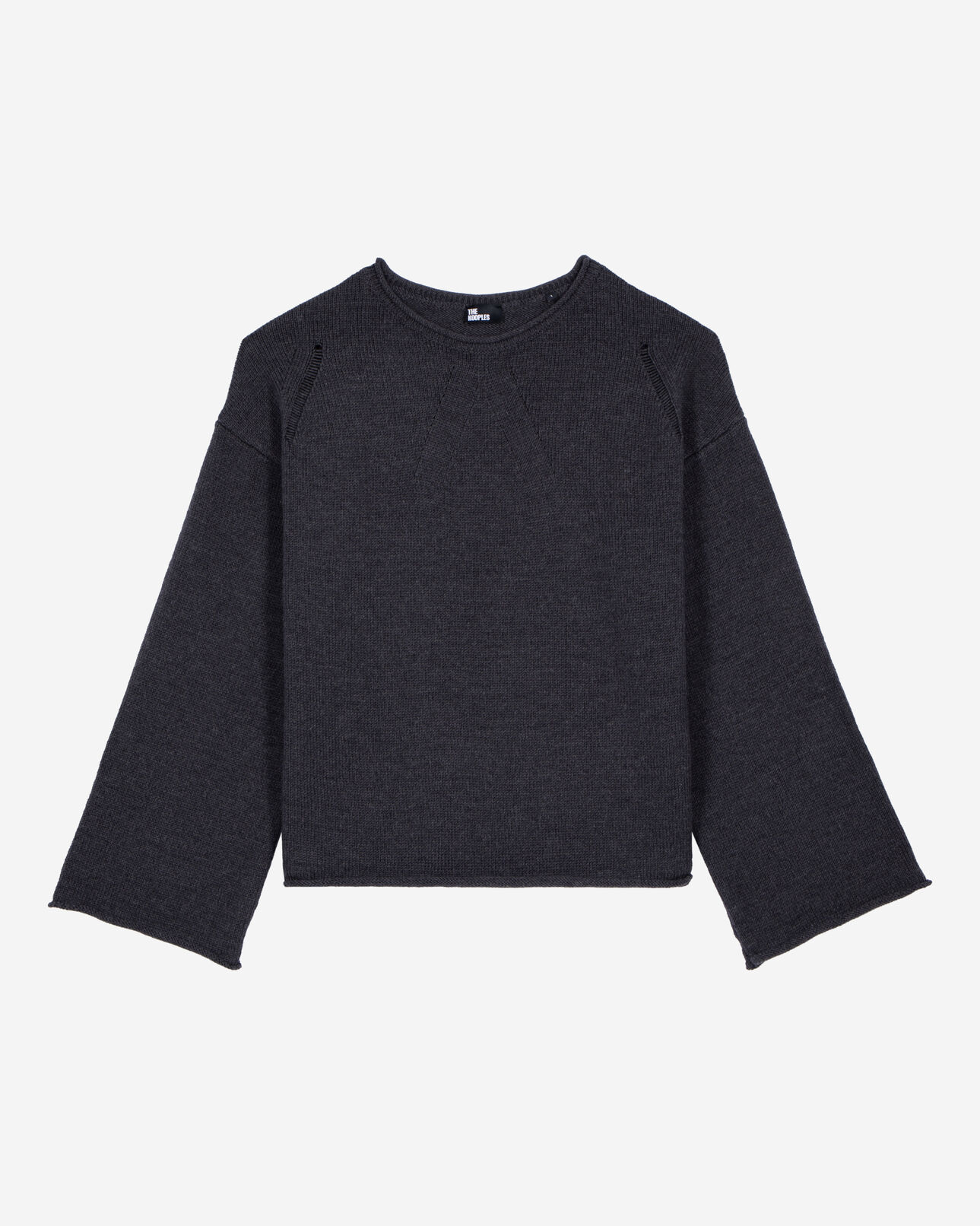 The Kooples WOMEN DARK GREY grey merino wool sweater