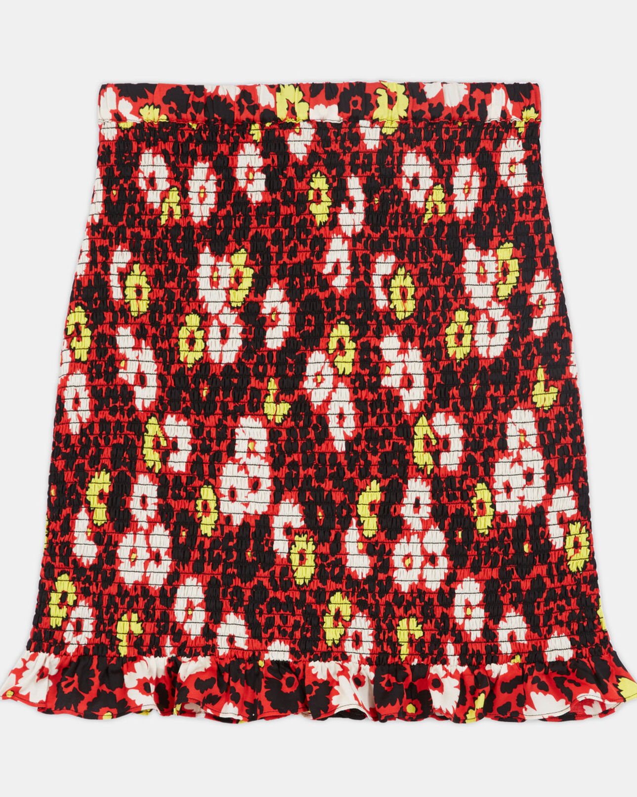 The Kooples DAMEN RED / YELLOW kurzer rock mit blumenprint