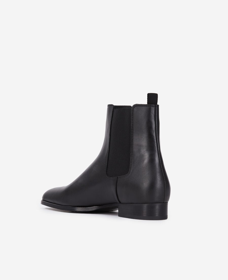 The Kooples MEN BLACK black leather chelsea boots