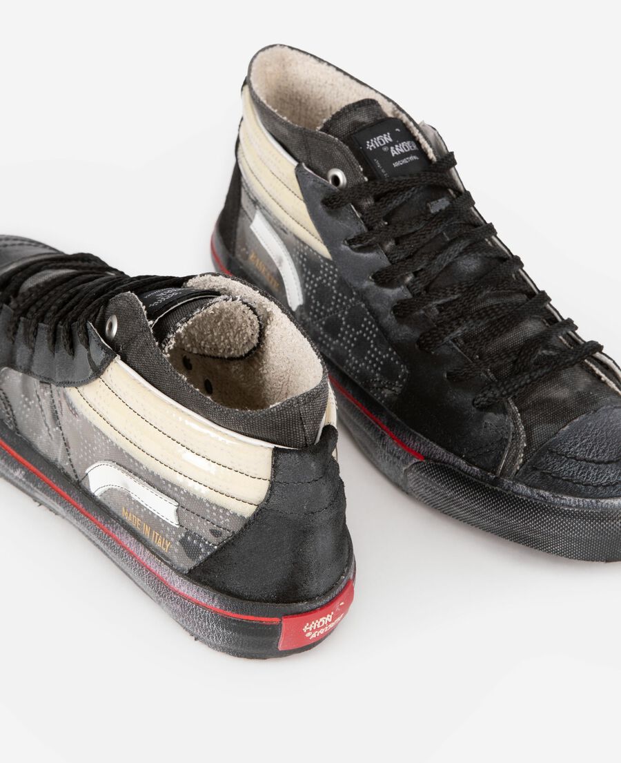 The Kooples H BLACK the kooples x hidn-ander black high-top sneakers