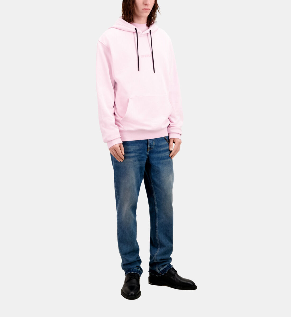 Pink hoodie with logo this season s star piece Discover our selection of men s ready to wear on the website and in store
