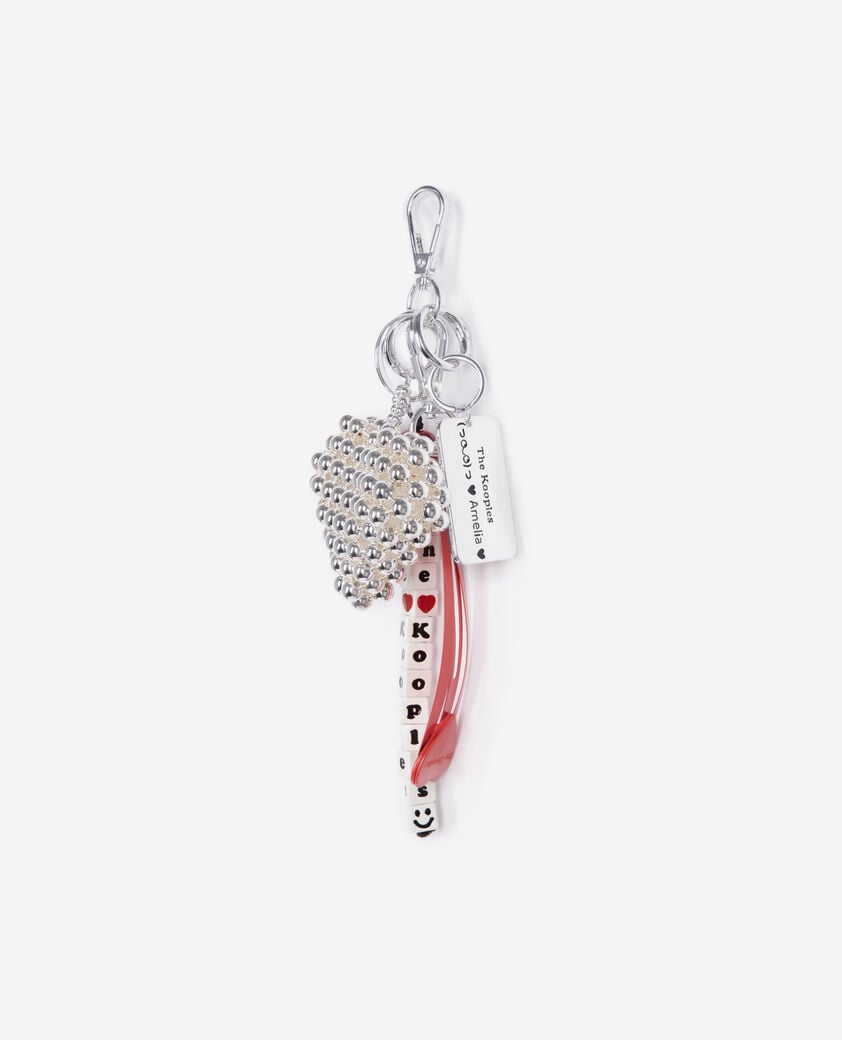 The Kooples FEMME SILVER bijou de sac plaque logo argentée