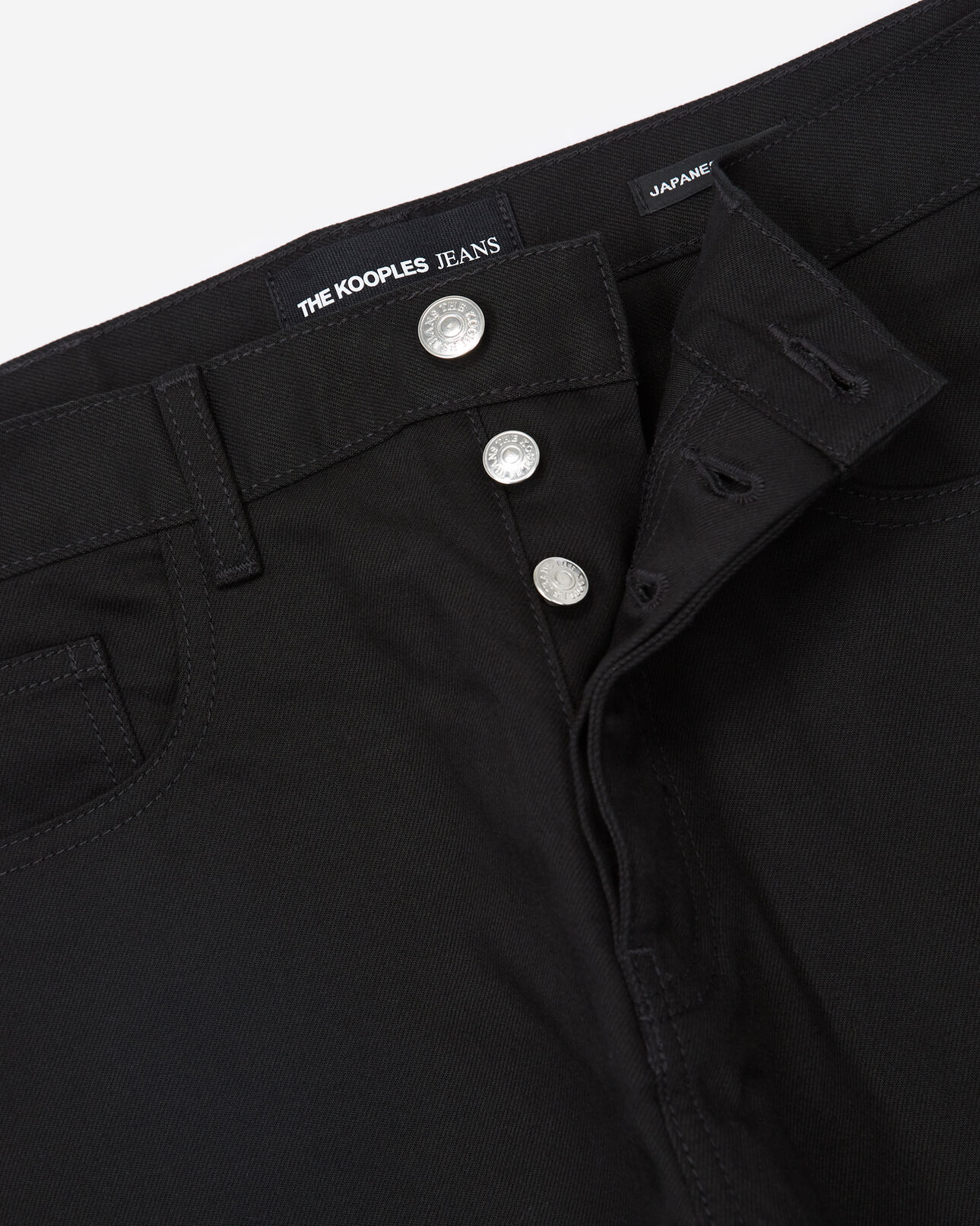 The Kooples HOMME BLACK jean noir brut coupe slim taper