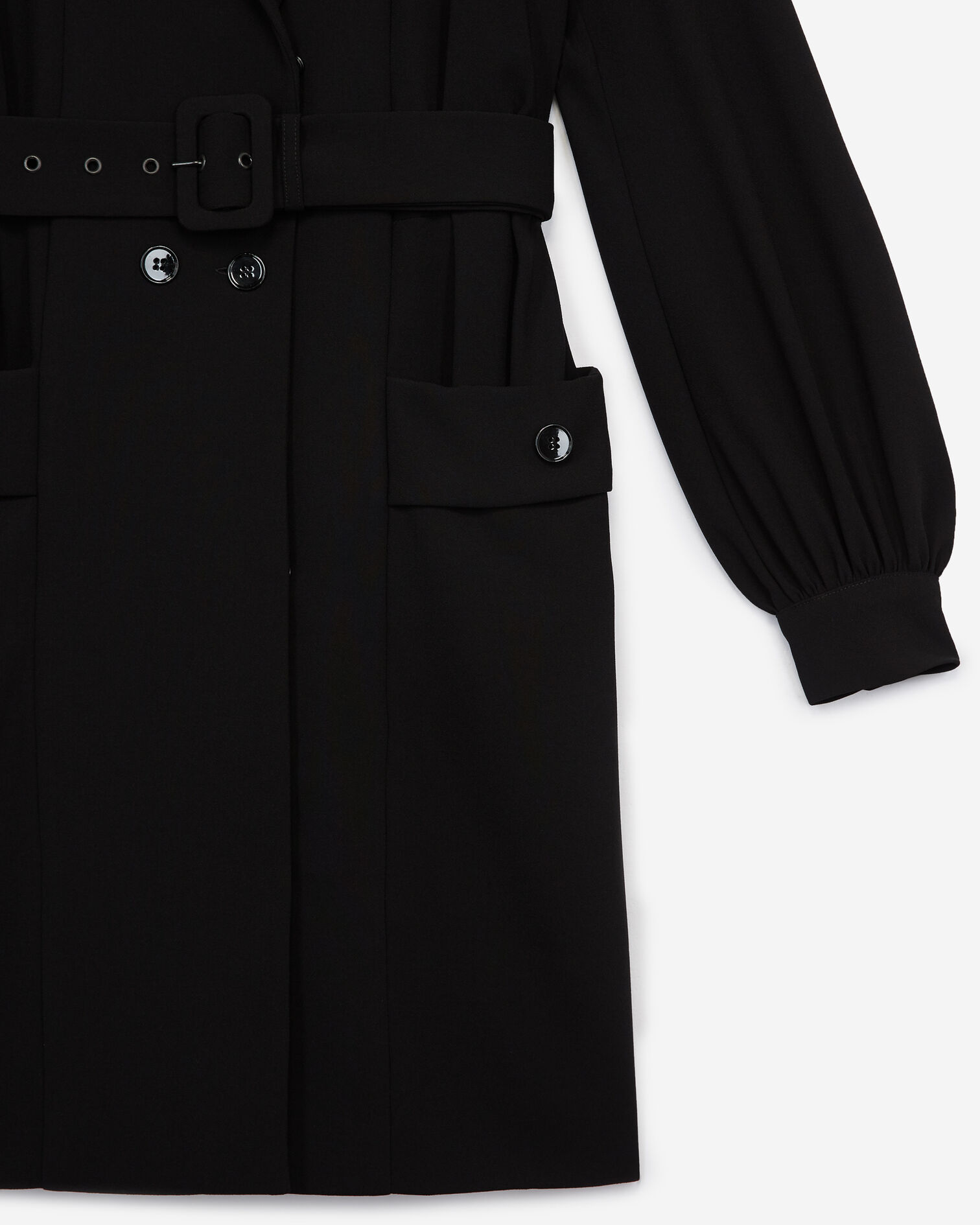Black tailored formal rock-style dress, BLACK, hi-res image number null
