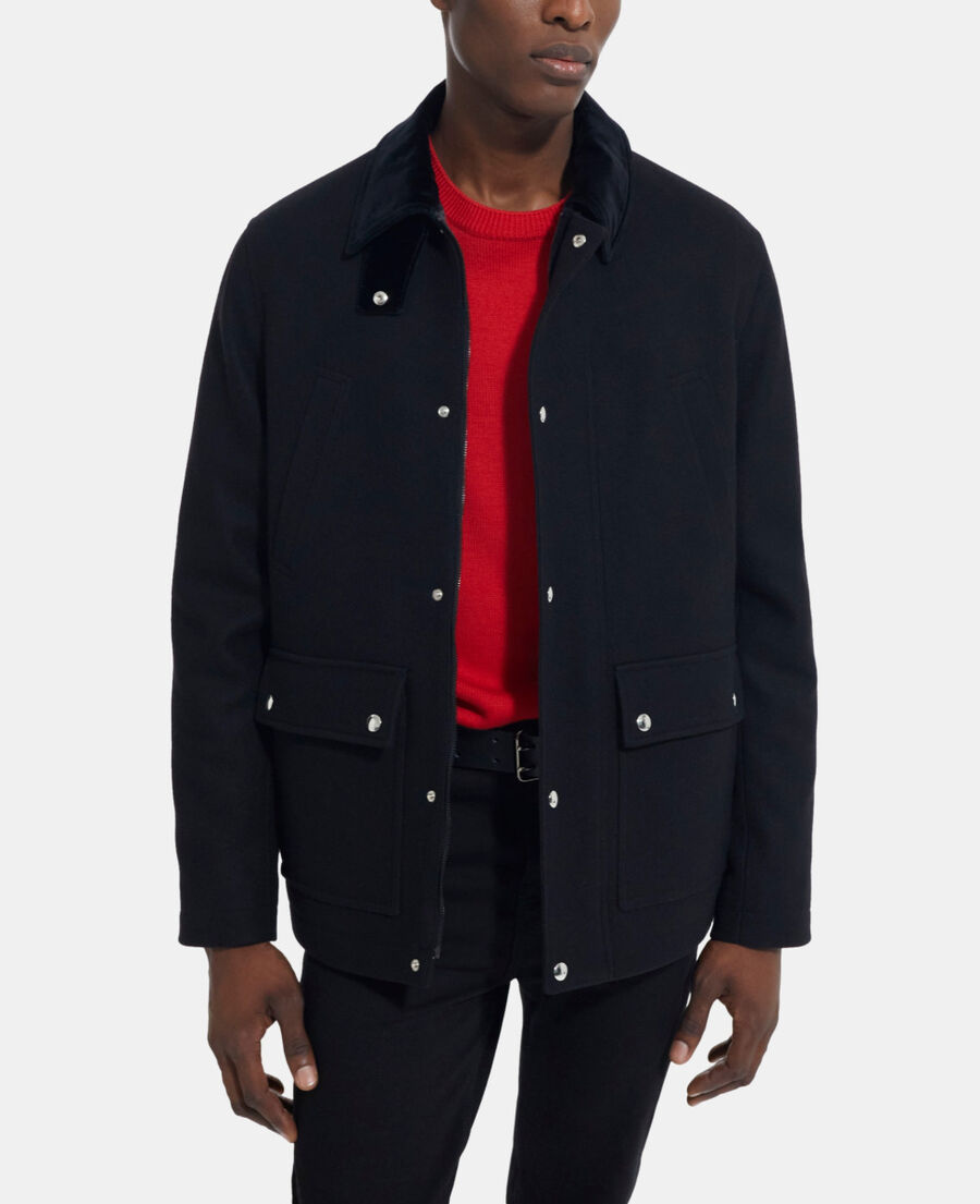 schwarze karierte jacke