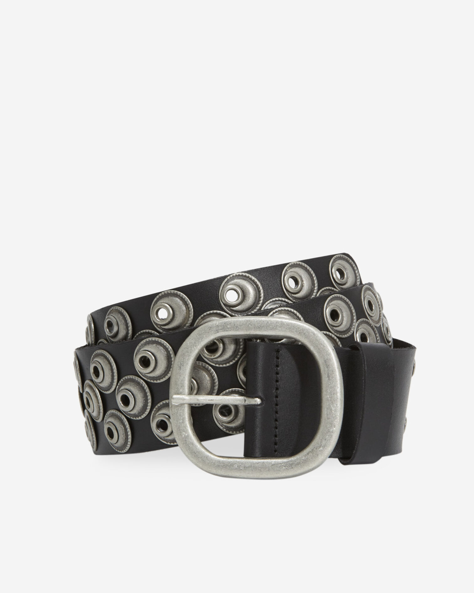 Smooth leather belt, BLACK, hi-res image number null