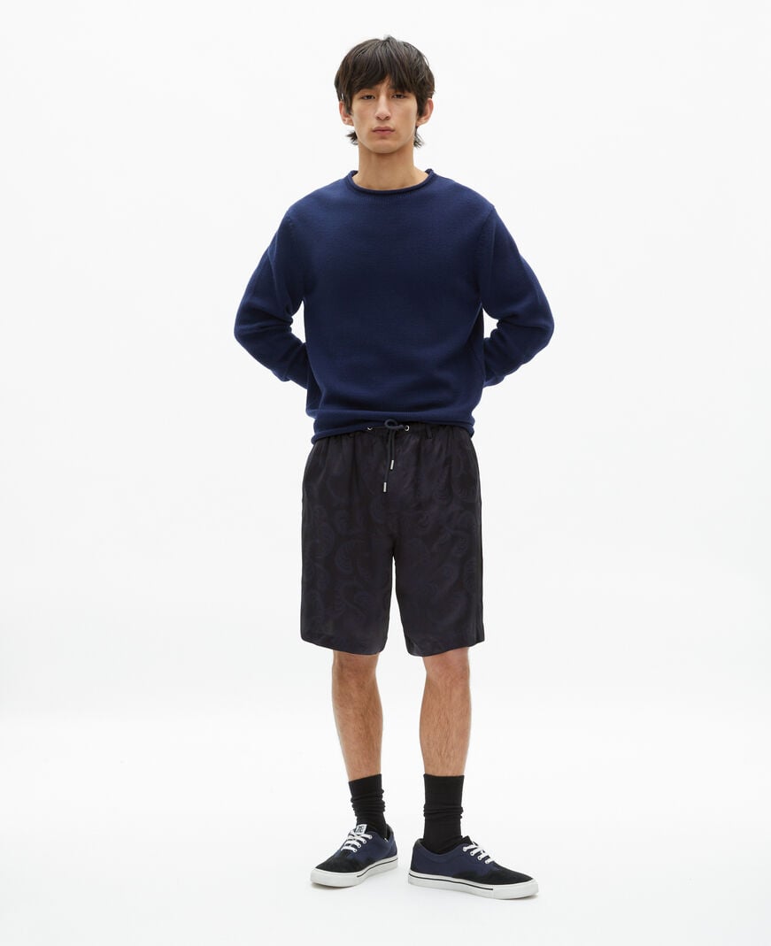 The Kooples MEN NAVY navy jacquard shorts