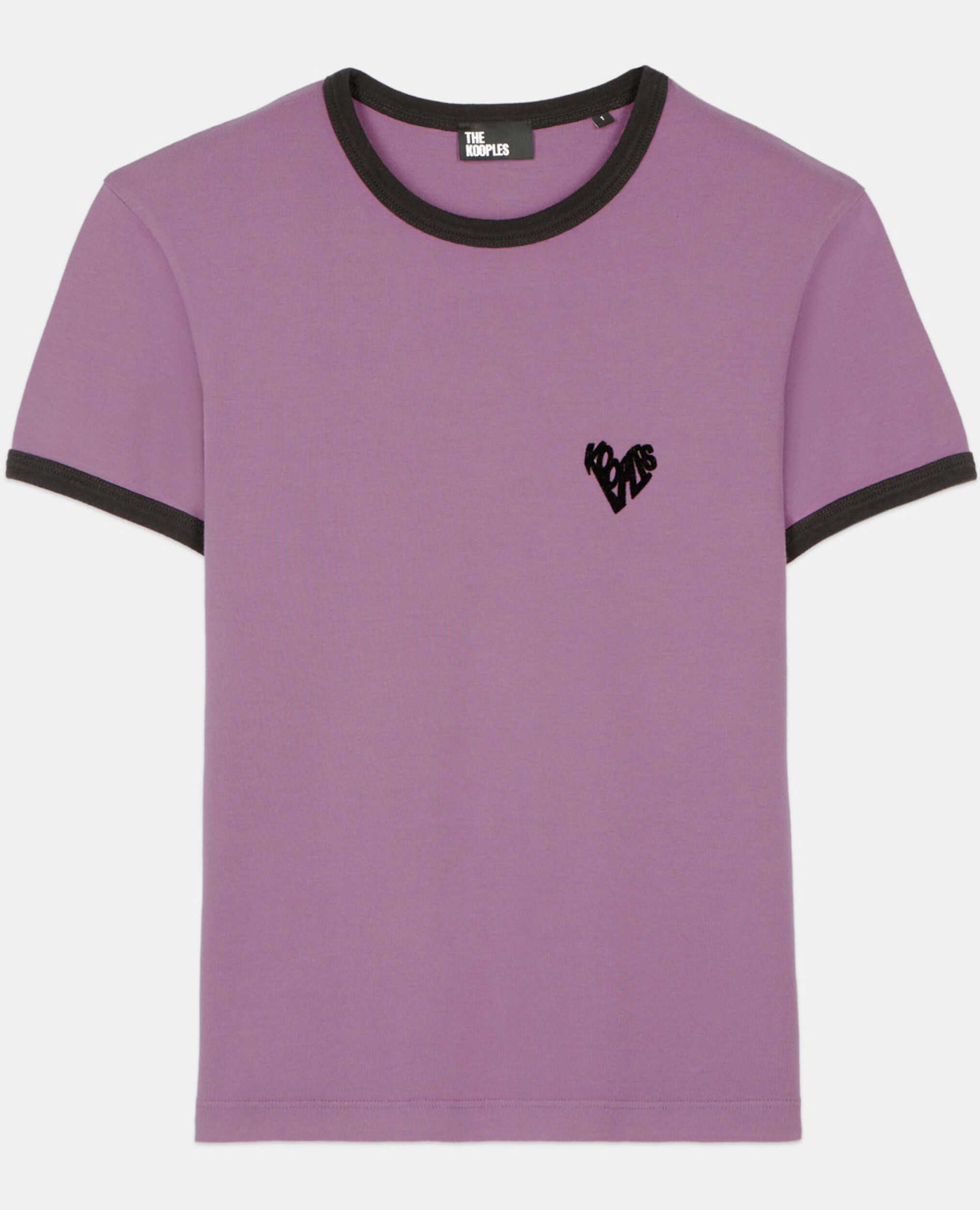 Purple Kooples heart t-shirt, PRUNE, hi-res image number null