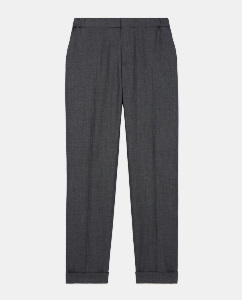 The Kooples MEN GREY gray wool suit pants