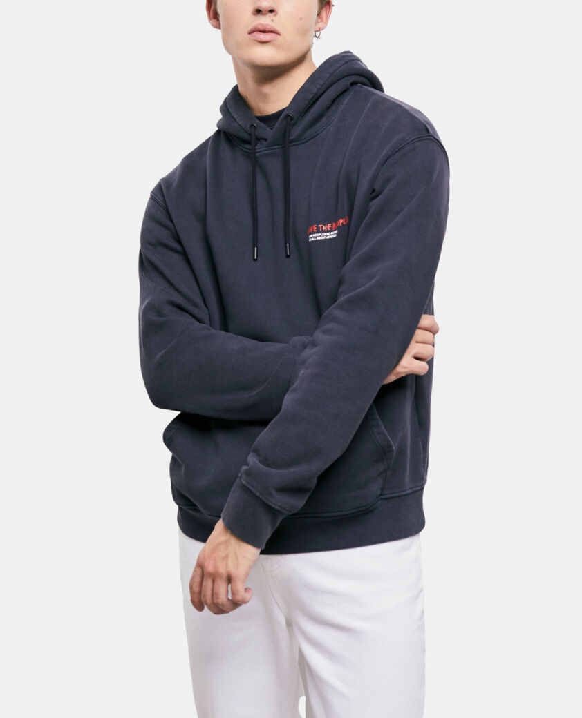 The Kooples HOMME BLACK WASHED sweatshirt love kooples noir