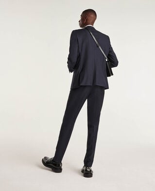 The Kooples MEN DARK NAVY navy wool button-down suit vest