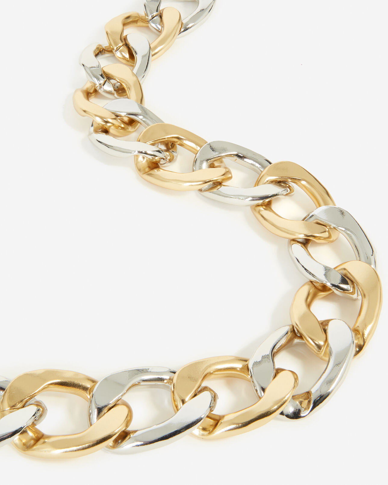 The Kooples WOMEN SILVER / GOLD two-tone metal necklace with large links