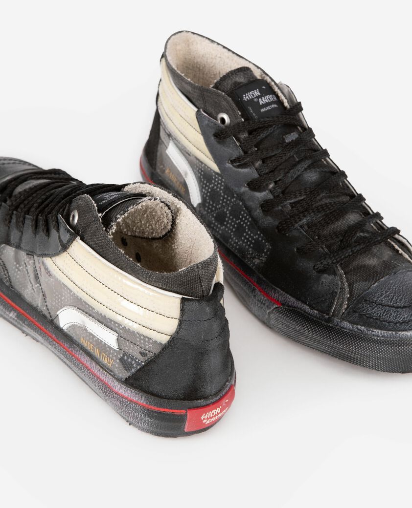 The Kooples H BLACK the kooples x hidn-ander black high-top sneakers