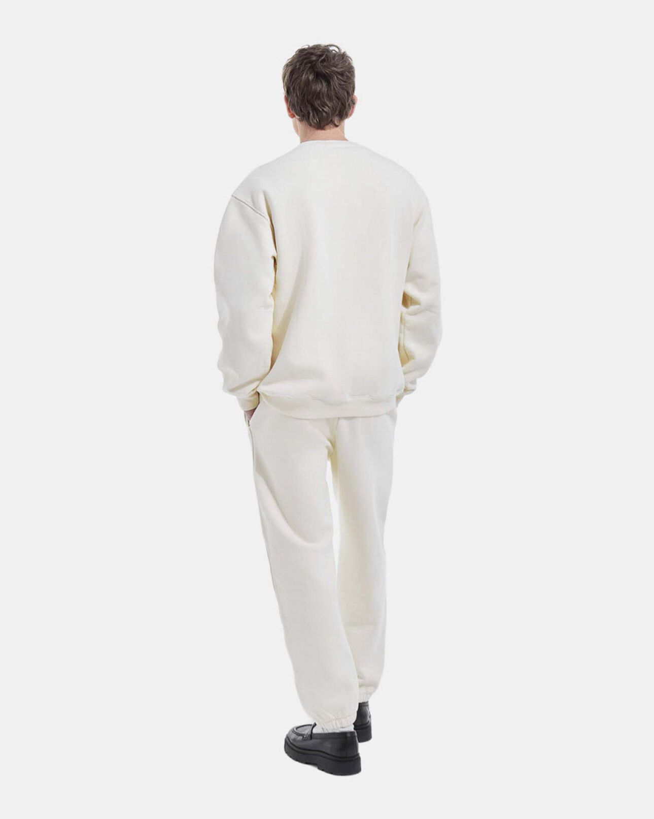 The Kooples HOMME ECRU jogging ample écru triple logo poches