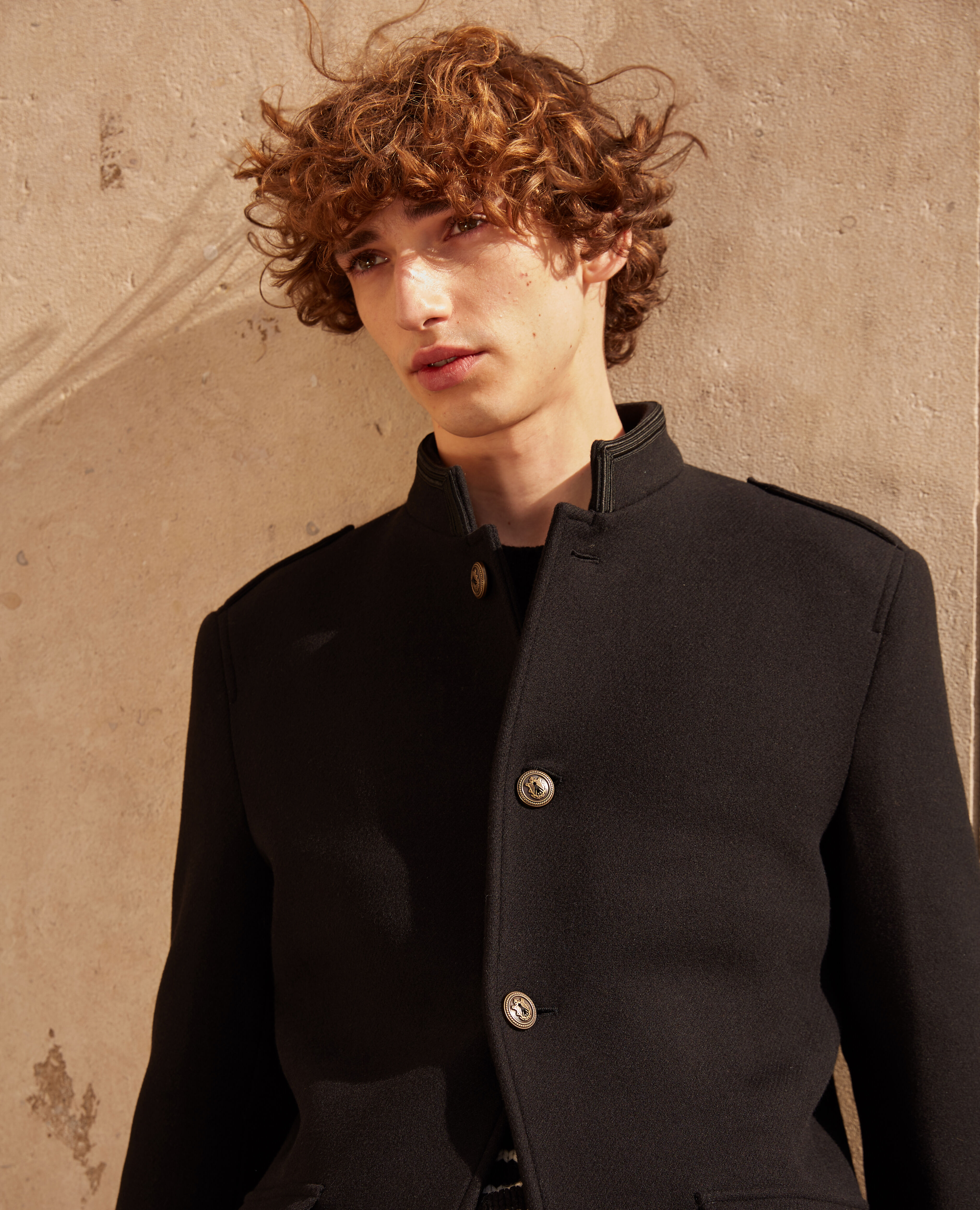 Wool coat best sale with oversized collar