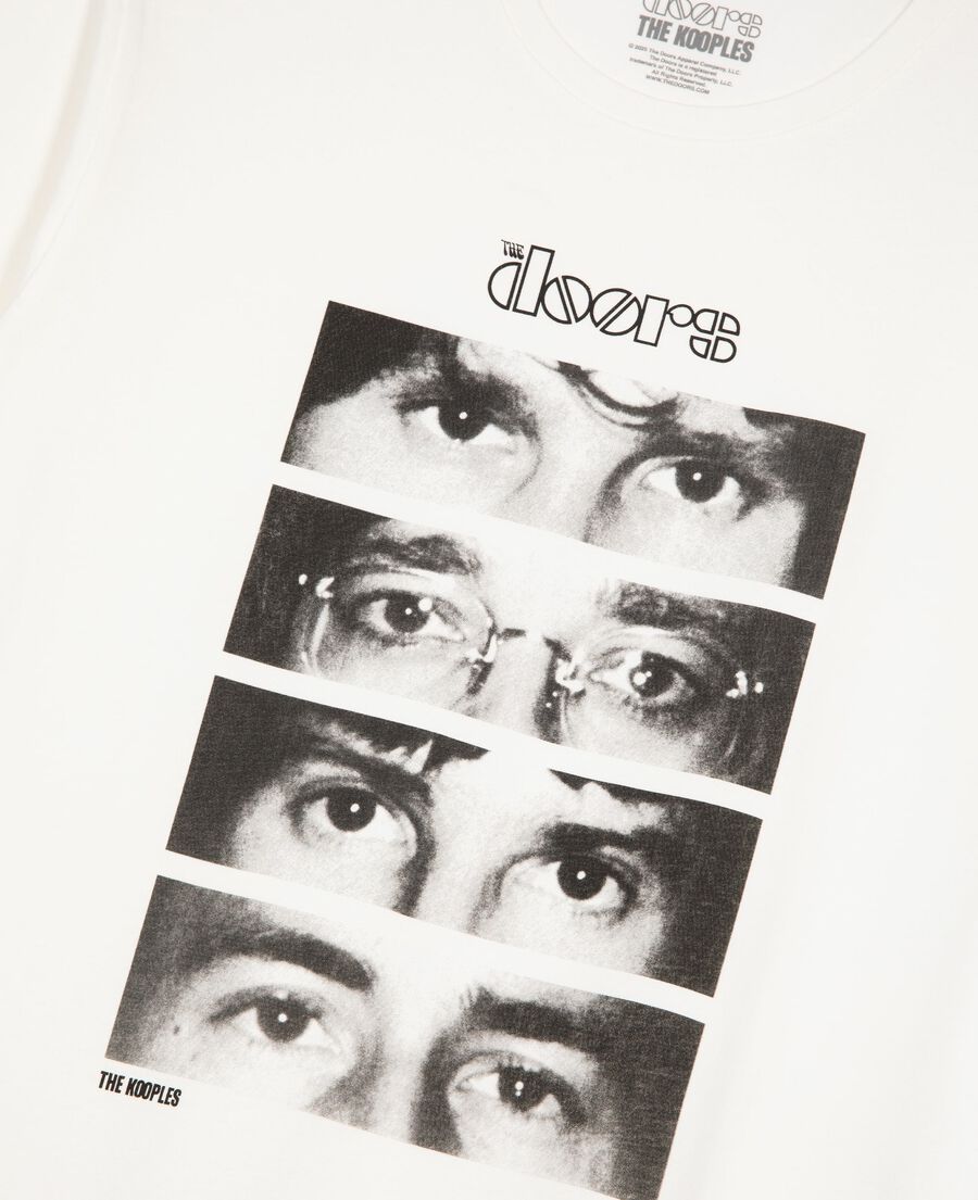 The Kooples MIXED ECRU mixed t-shirt the doors x the kooples ecru
