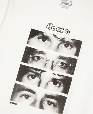 The Kooples MIXED ECRU mixed t-shirt the doors x the kooples ecru