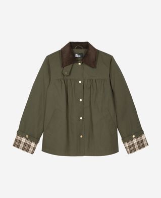 The Kooples WOMEN KAKI khaki cotton jacket