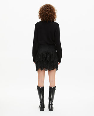 The Kooples DAMEN BLACK schwarzer spitzenrock