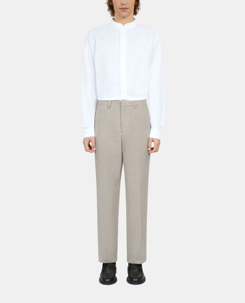 The Kooples MEN BEIGE beige linen suit trousers