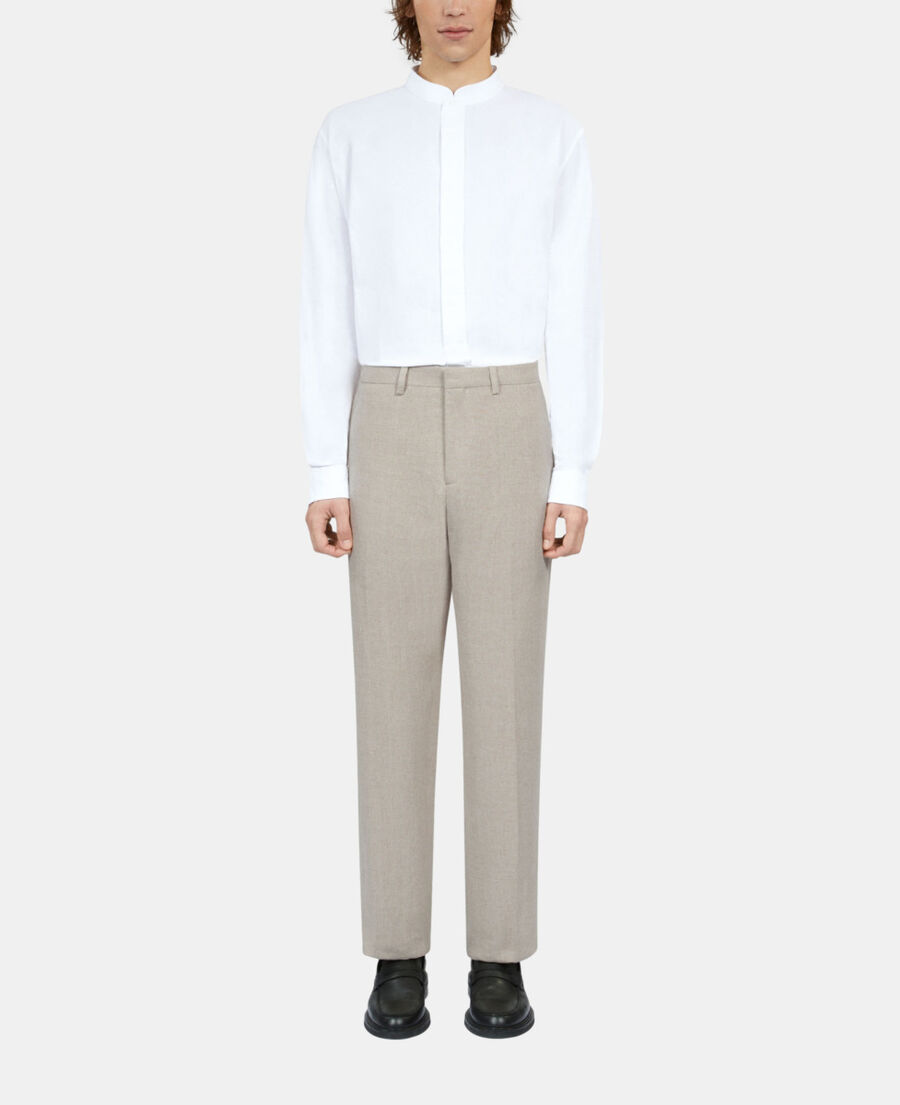 The Kooples MEN BEIGE beige linen suit trousers