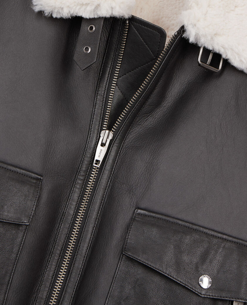 The Kooples HERREN BLACK kurzes, schwarzes modell aus wildleder