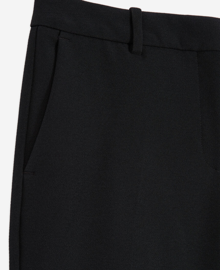 black crepe suit pants