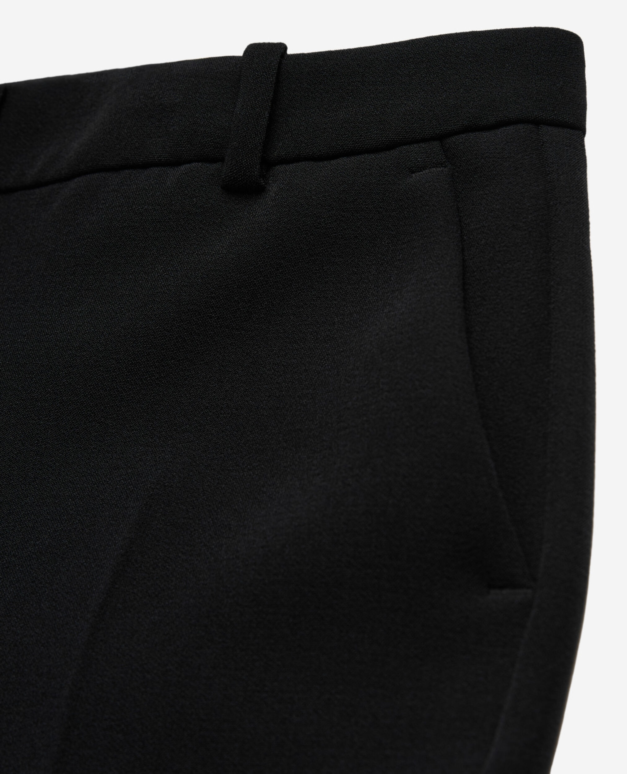 Black crepe suit pants, BLACK, hi-res image number null