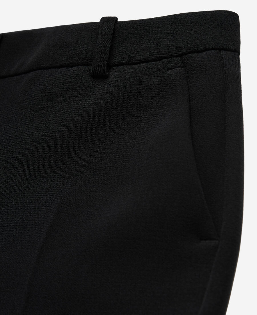 schwarze anzughose aus crêpe