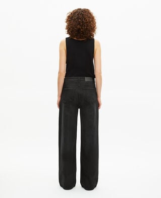 The Kooples FEMME BLACK jean large noir