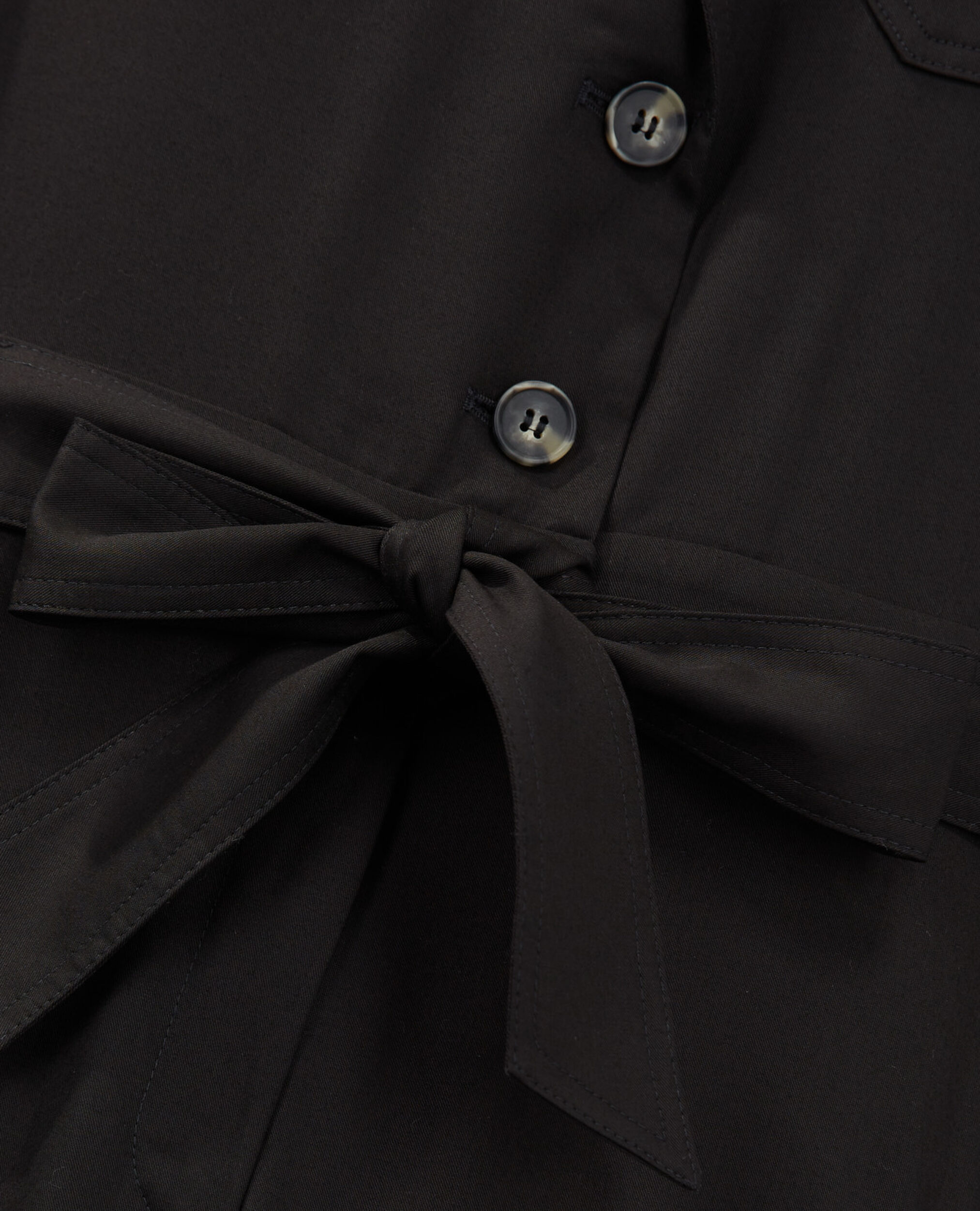 Belted black tencel jumpsuit, BLACK, hi-res image number null