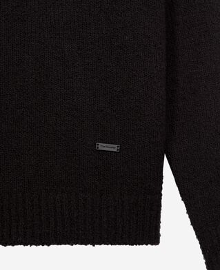 The Kooples MEN BLACK black wool tunisian collar sweater
