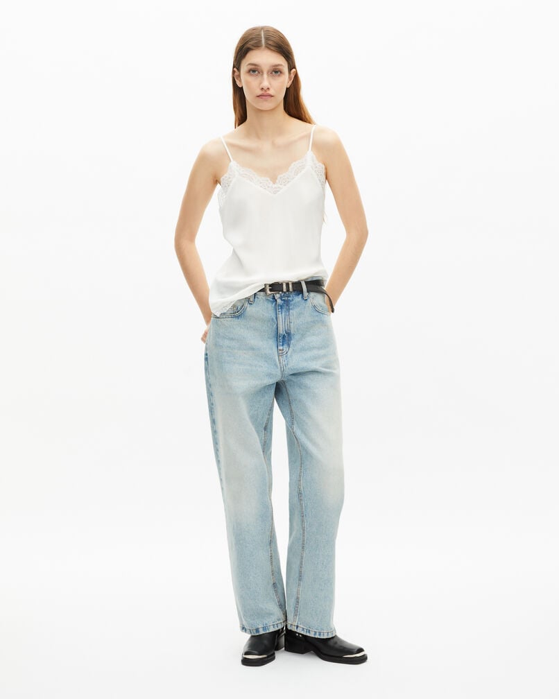 The Kooples F BLUE BLEACHED / NAVY light blue boyfriend jeans