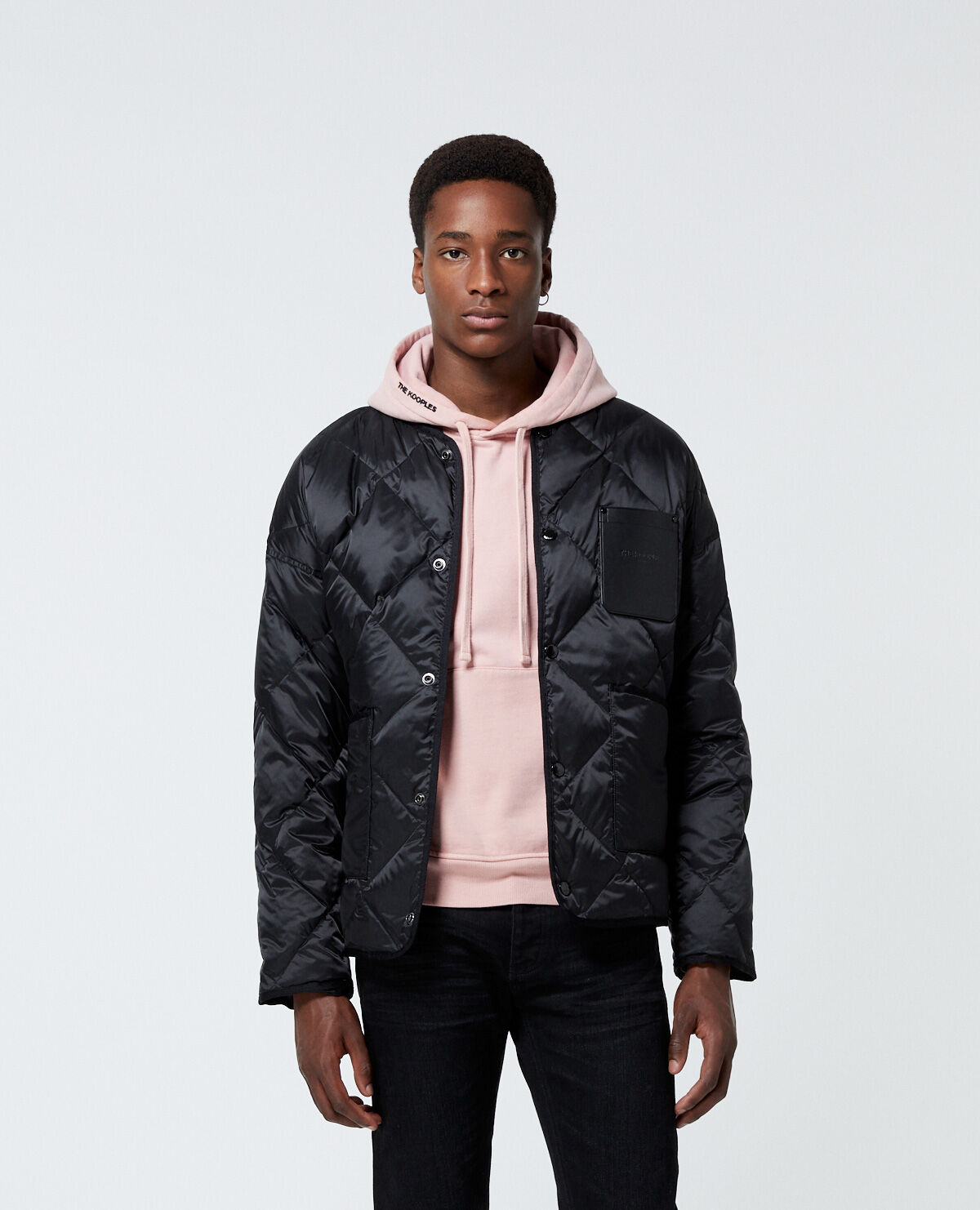 Quilted embroidered jacket shop