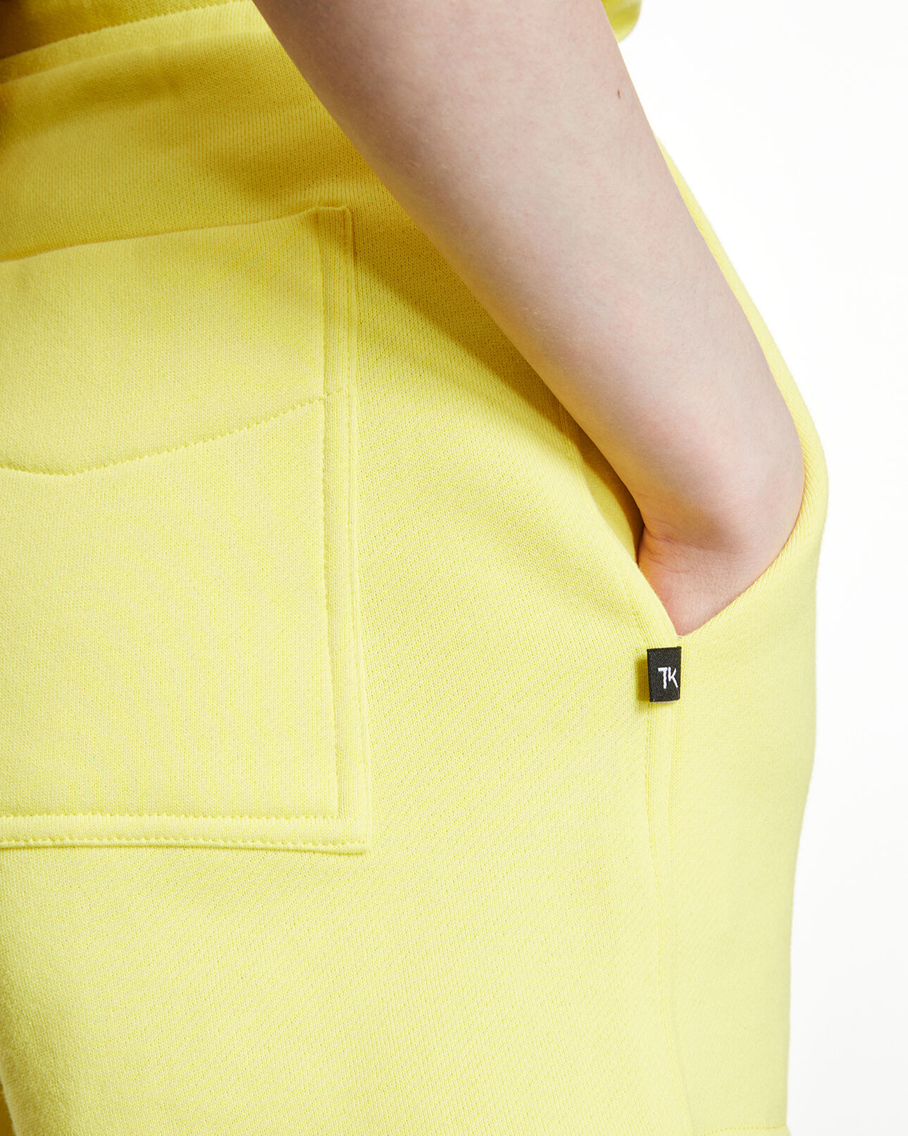 The Kooples WOMEN YELLOW yellow shorts in cotton w/embossed logo