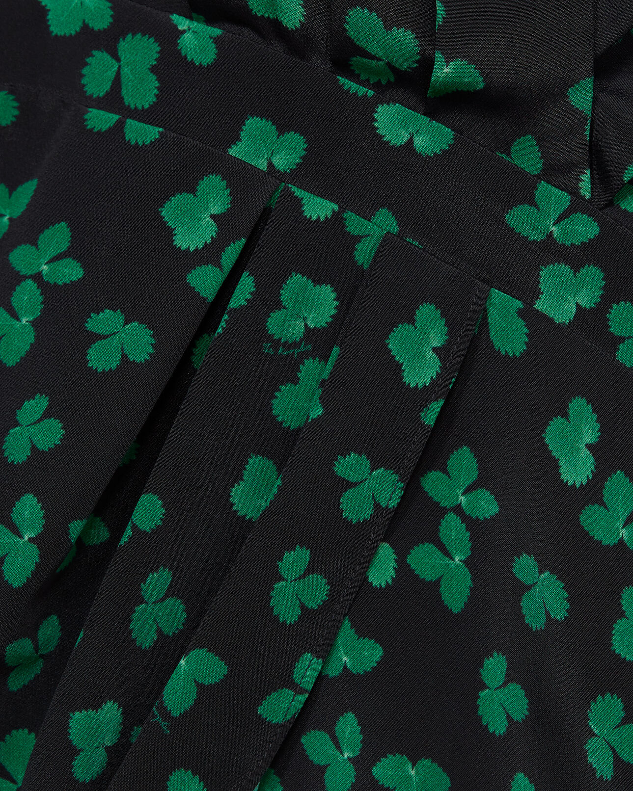 The Kooples WOMEN BLACK / GREEN flowing black and green top with floral print