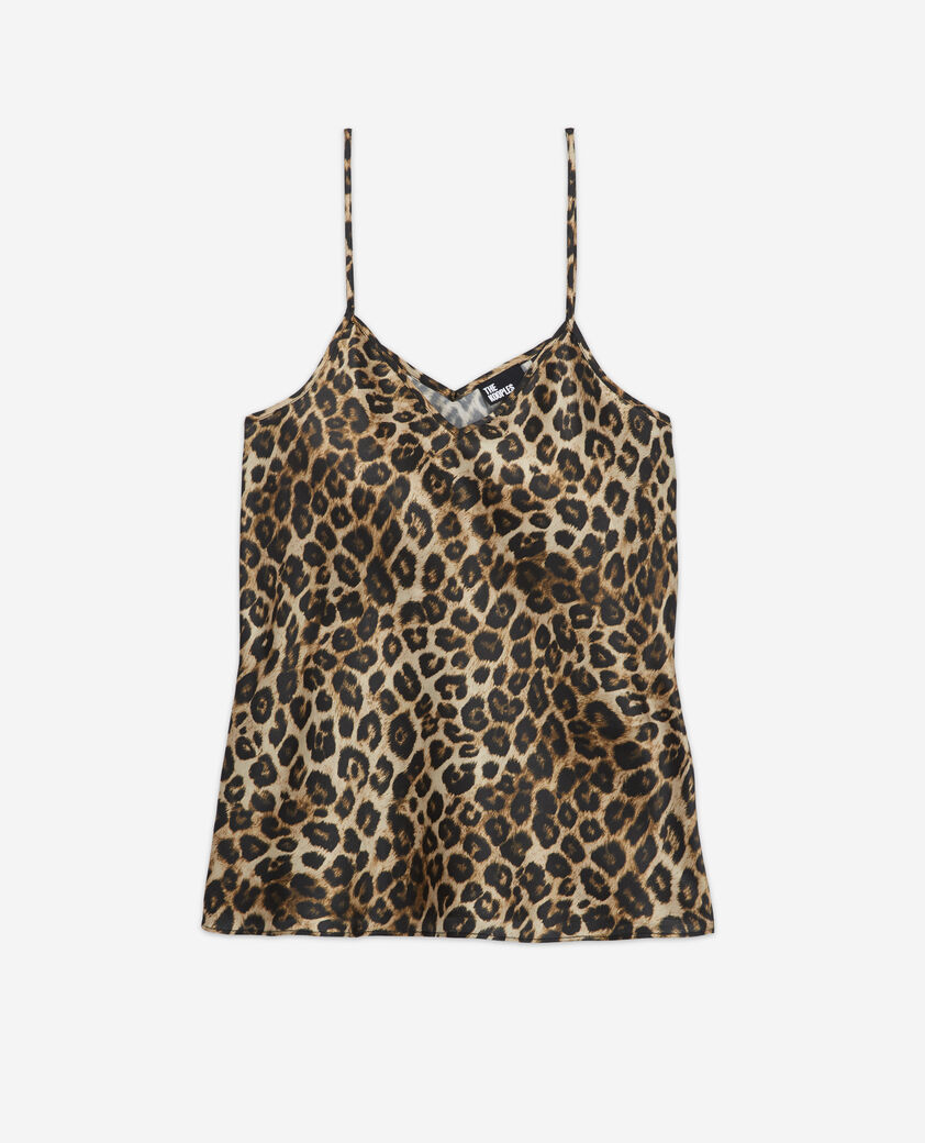 The Kooples FEMME LEOPARD caraco en soie léopard