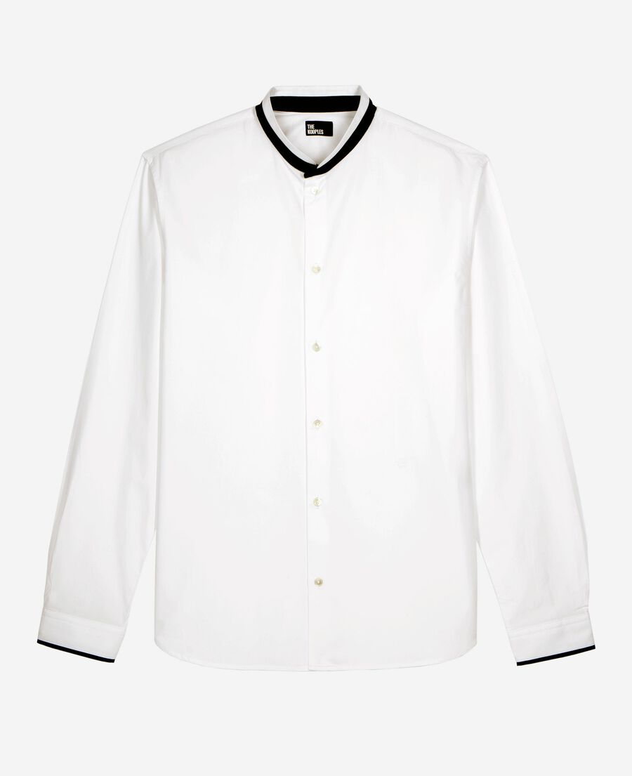 The Kooples HERREN WHITE weißes formelles hemd mit offizierskragen