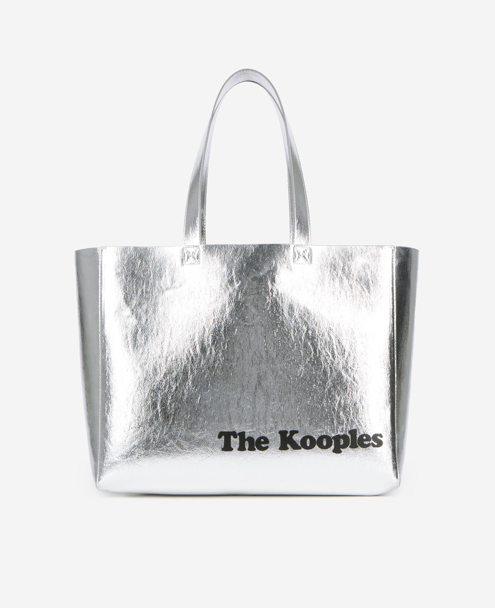 The Kooples WOMEN SILVER silver leather-effect tote bag
