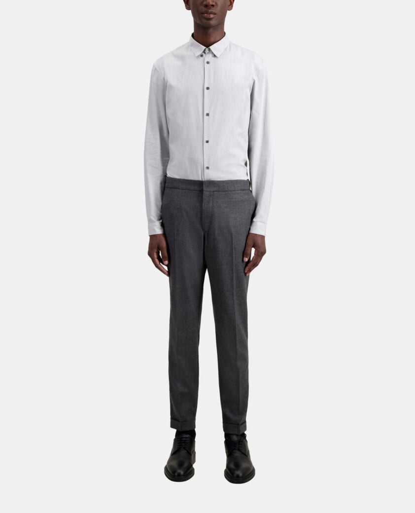The Kooples HOMME GREY pantalon gris en flanelle