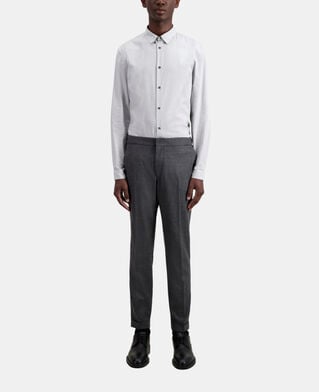 The Kooples HOMME GREY pantalon gris en flanelle