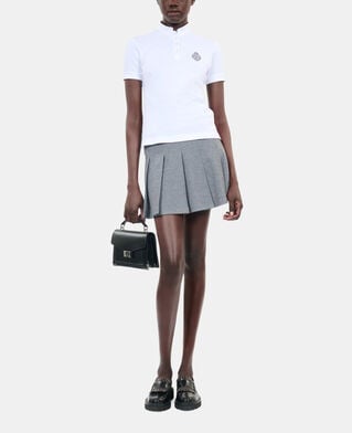 The Kooples F WHITE white piqué cotton polo t-shirt