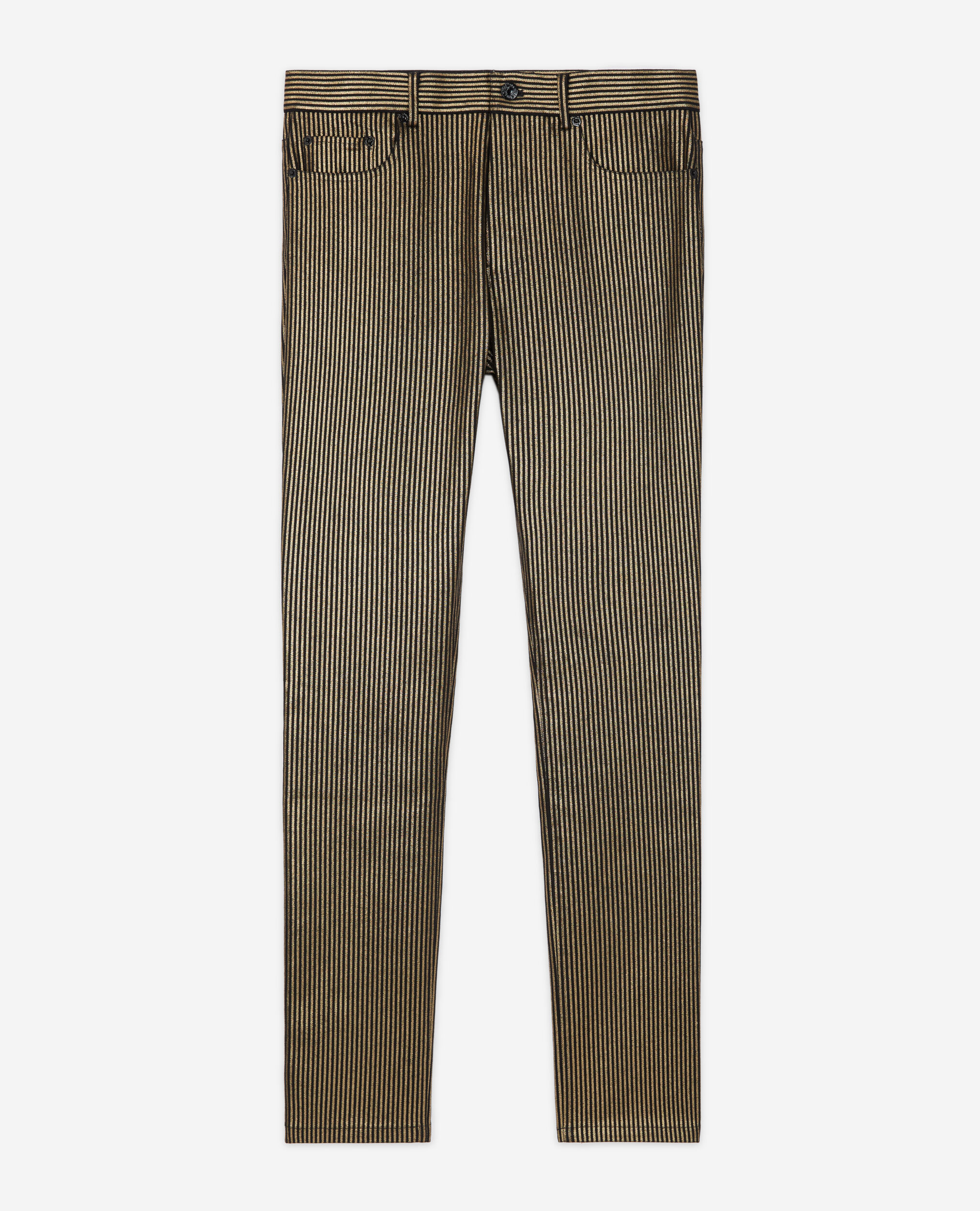 Gold striped pants clearance