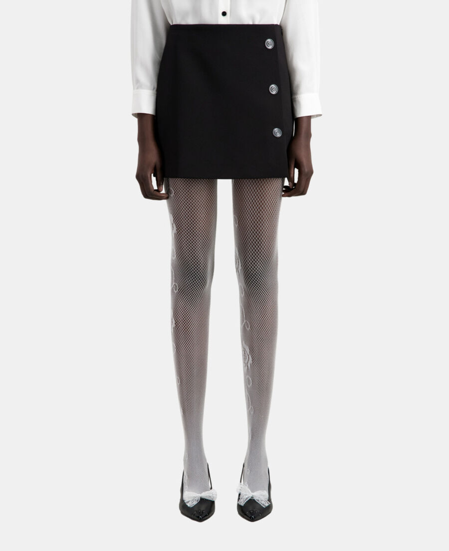 short black crepe skirt